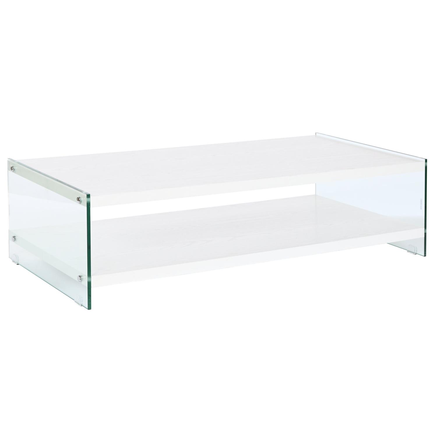 Mesa Centro Cristal Mdf 130X65X35,5 Templado - Fijalo - El mejor complemento para tu hogar.