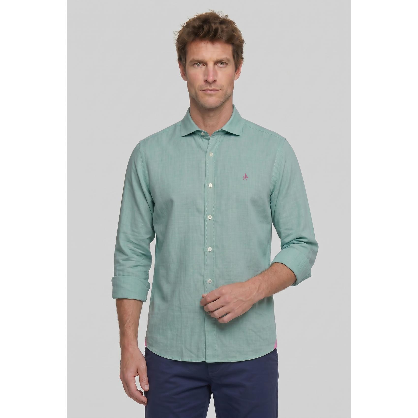 Camisa lino Valecuatro bverde