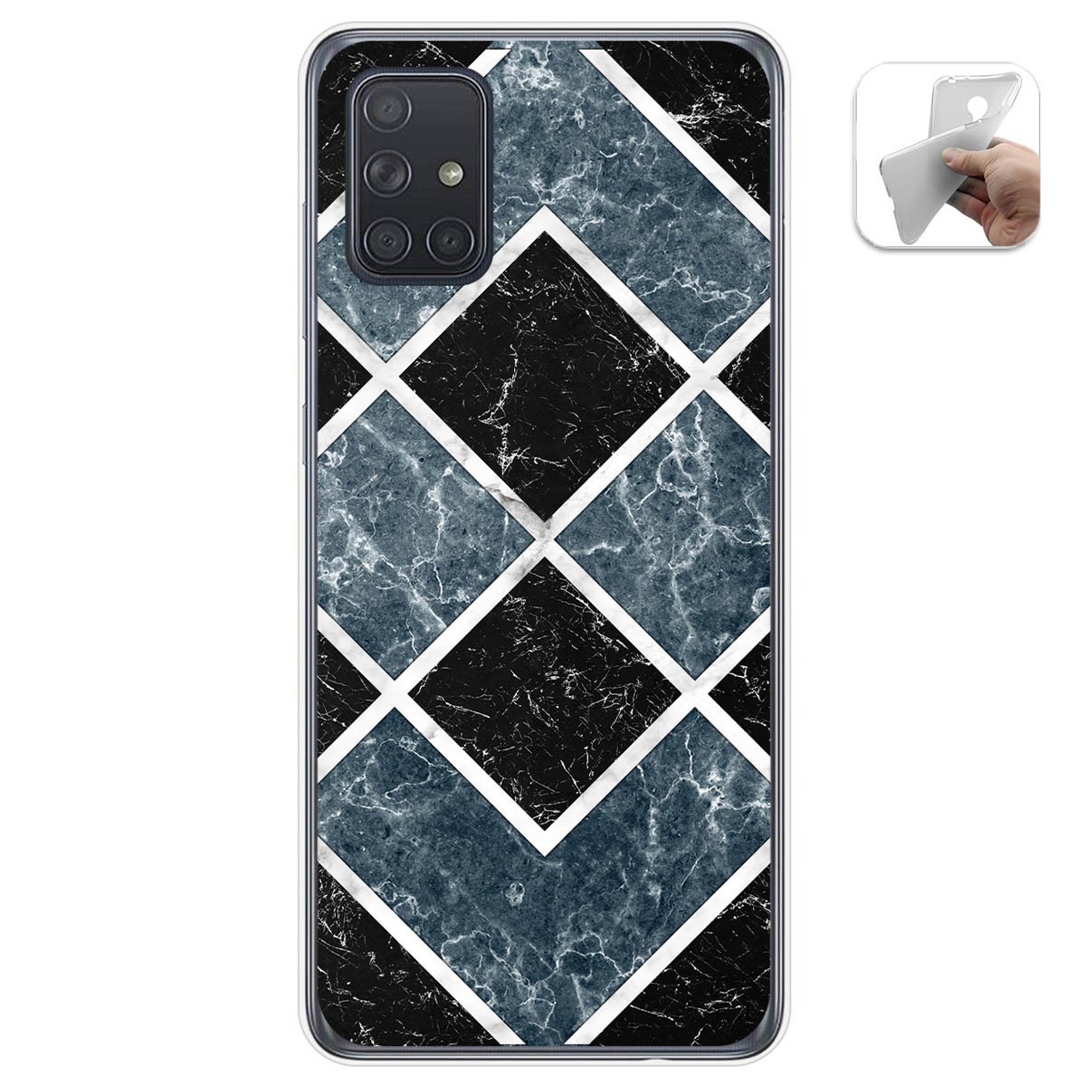 Tumundosmartphone Funda Gel Tpu para Samsung Galaxy A71 5G diseño Mármol 06 Dibujos