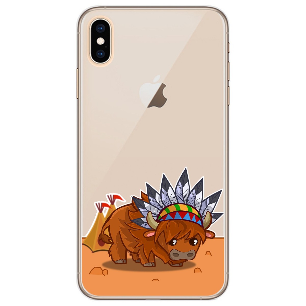 Tumundosmartphone Funda Gel Transparente para Iphone Xs Max diseño Bufalo Dibujos