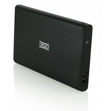 3Go - 3GO HDD25BK12 caja para disco duro externo Negro 2.5" USB con suministro de corriente