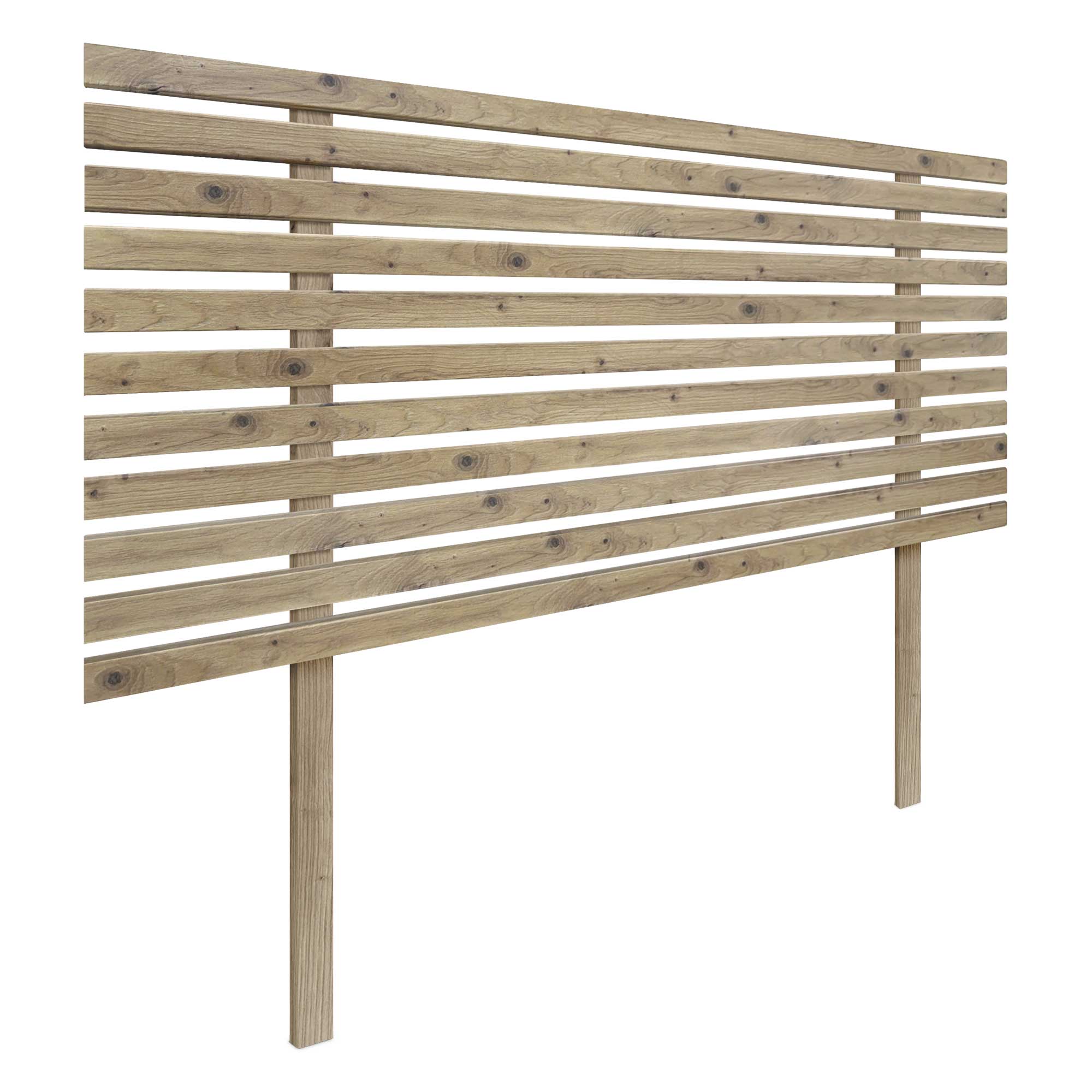DHOME Cabecero de Madera reciclada DM Estilo Japones con Patas Cama Palets Herrajes incluidos