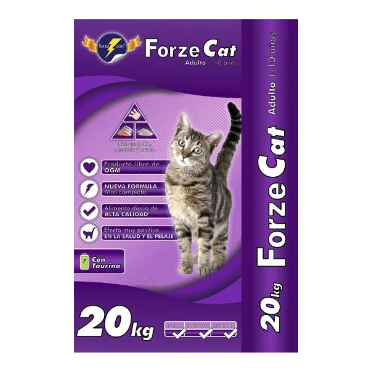 FORZECAN Pienso para GATOS Forzecat Premium - Nutrición Avanzada con Pollo Deshidratado - Salud Óptima - FORMATO GRAN AHORRO 20KG