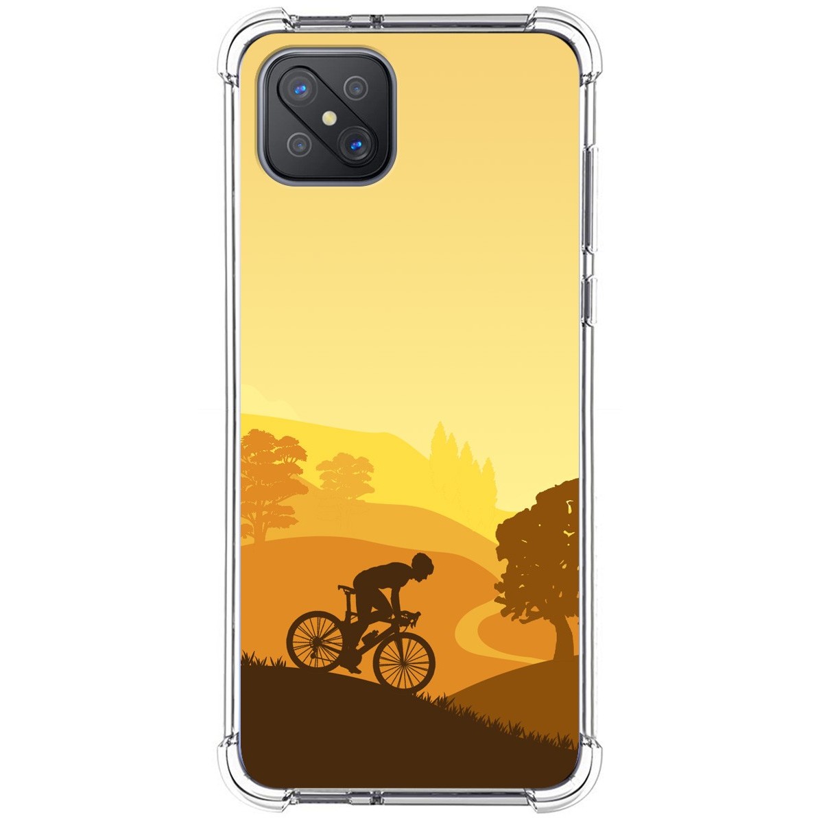 Tumundosmartphone Funda Silicona Antigolpes para Oppo Reno 4Z 5G diseño Ciclista Dibujos