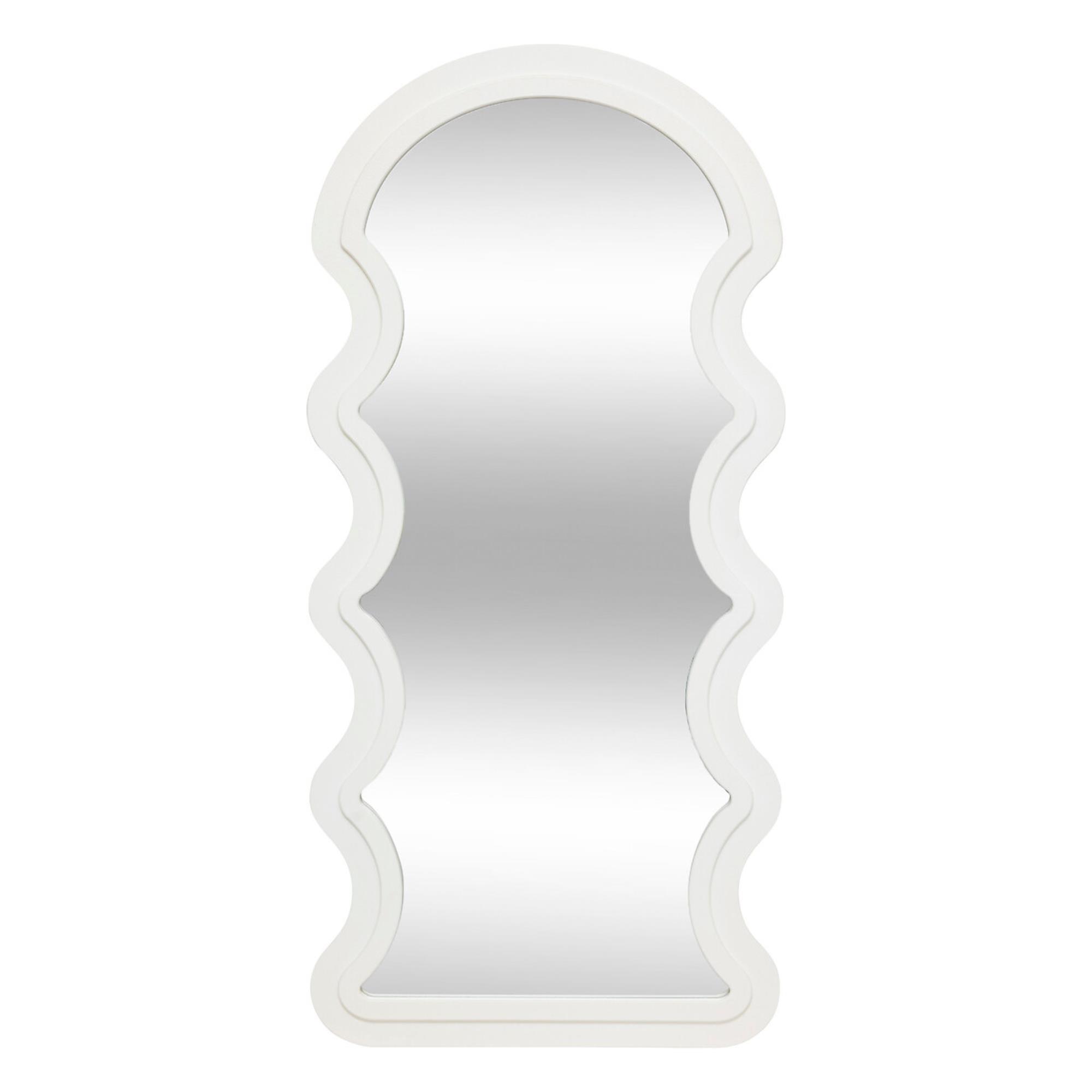 Espejo mural ola Emily 114 x 54 cm MDF blanco
