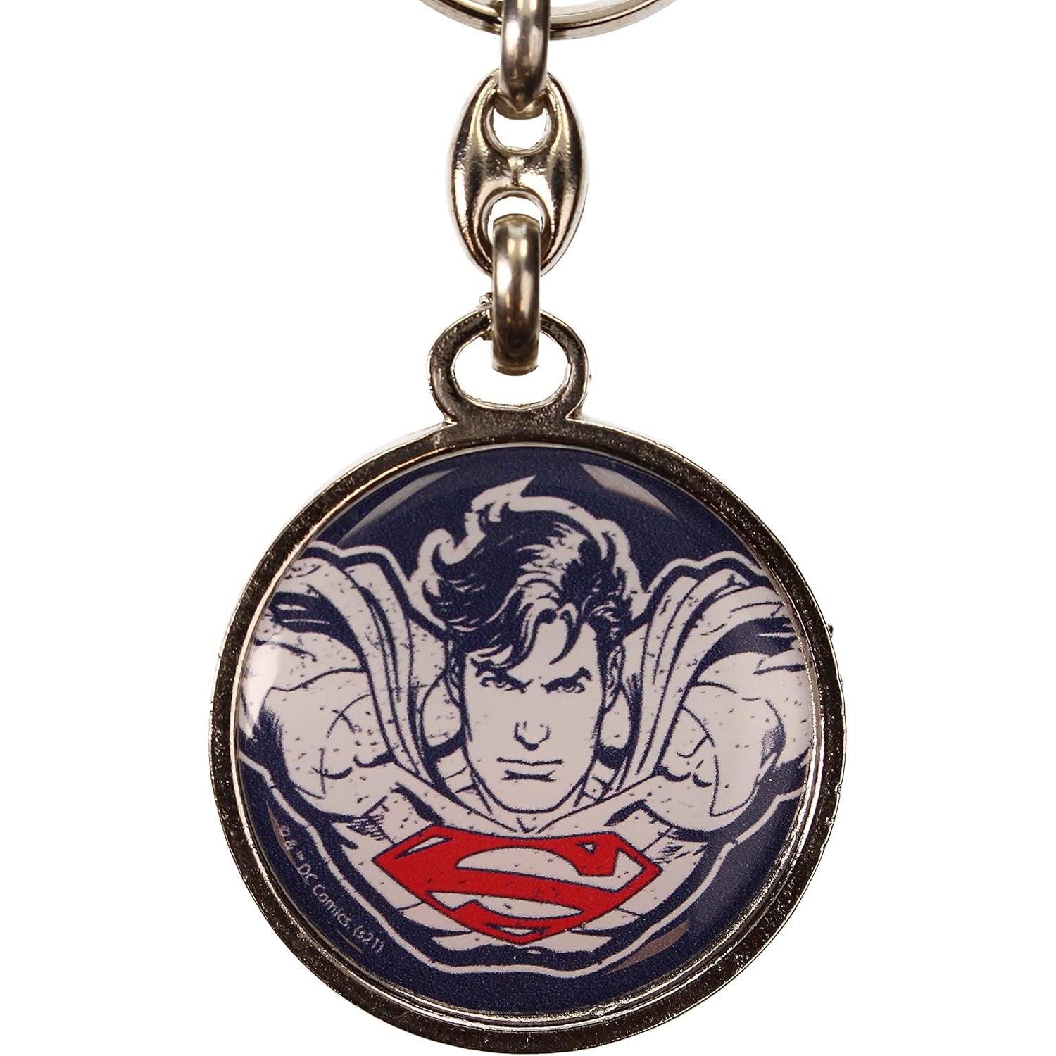 SD TOYS Llavero Redondo Metal Cara Superman Universo DC