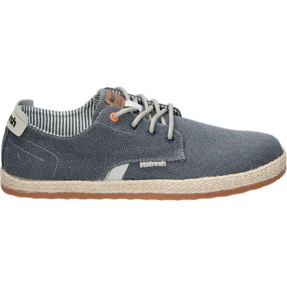REFRESH | Zapatos Casual Refresh para Hombre – Zapato Estiloso en Color Azul Marino – Zapatos con Cordones – con Esparto – Cómodos y Versátiles – Combinables – Modelo 175664