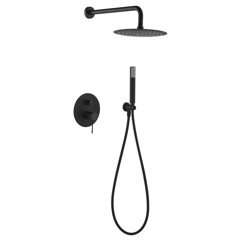 Imex Line GPD038/NG conjunto para ducha empotrado negro mate diseño moderno