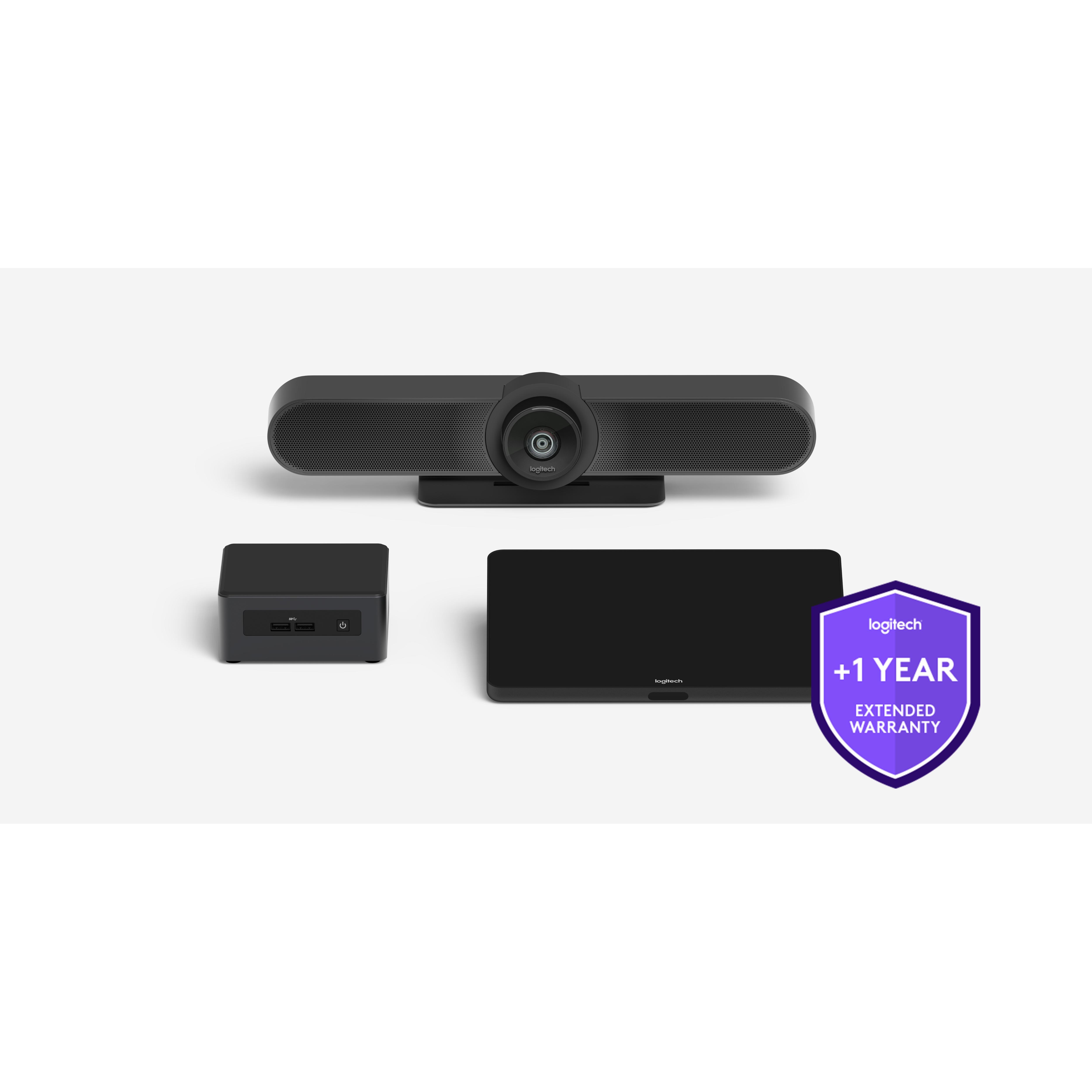 Logitech One year extended warranty for small room solution with Tap and MeetUp