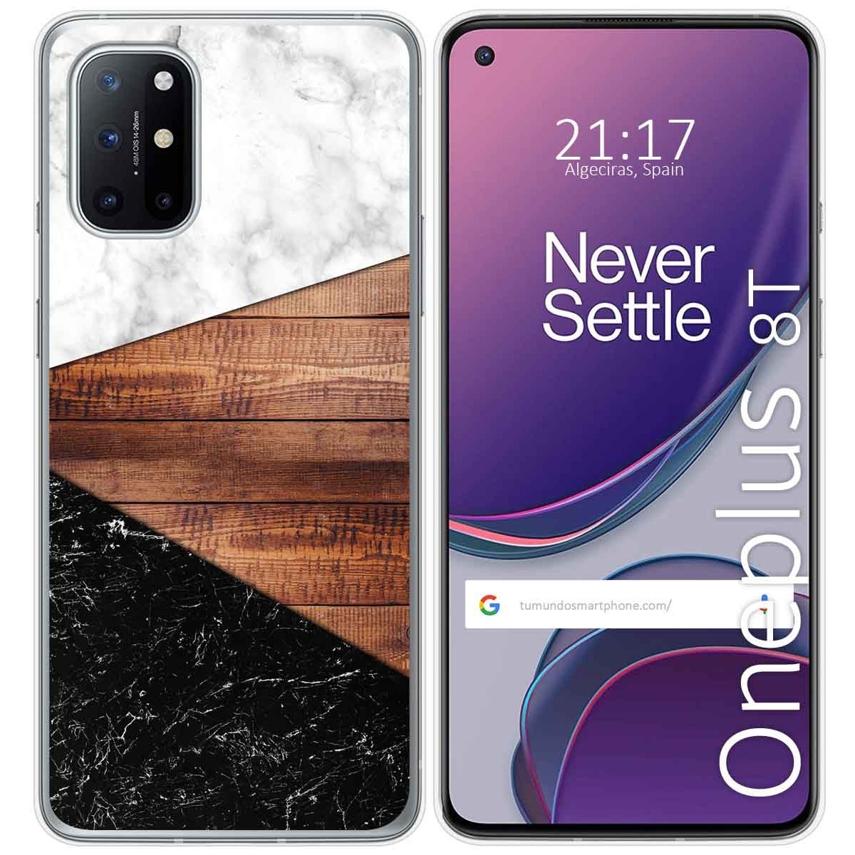 Tumundosmartphone Funda Gel Tpu para OnePlus 8T 5G diseño Mármol 11 Dibujos