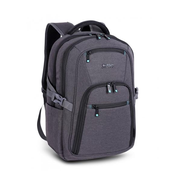 Urban factory heavee green mochila de viaje para portatil hasta 14” - ecologica - color gris