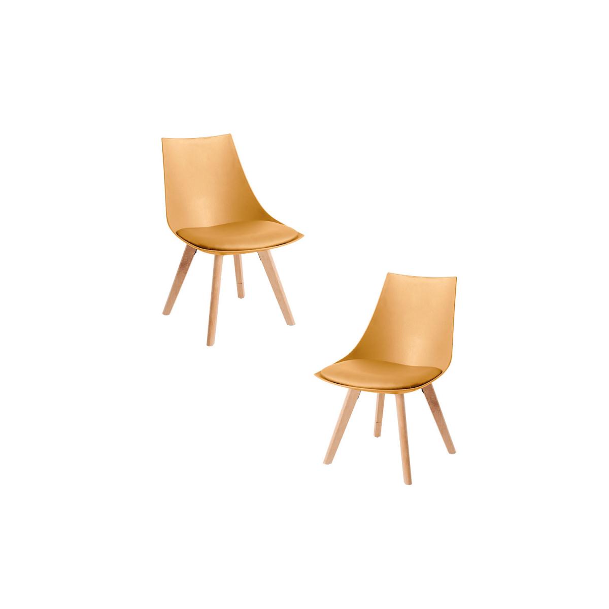 Regalos Miguel - Packs Sillas Comedor - Pack 2 Sillas Blok - Mostaza