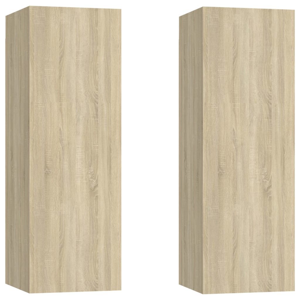 vidaXL Muebles para TV 2 uds contrachapado 30,5x30x90 cm, Mueble de Salon, Mueble TV, Mueble TV salon, Mesa de TV, Mueble tele