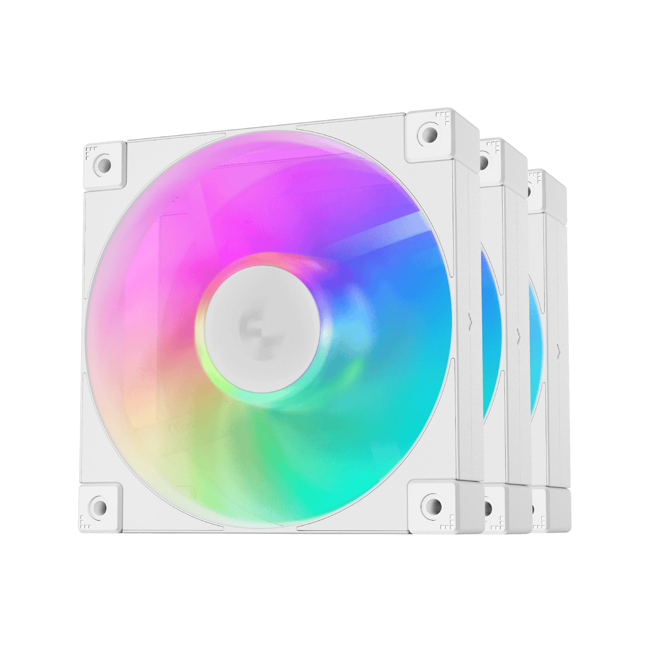 Ventilador Deepcool R-FD12-BKAPN3-G ARGB 3 en 1 de alto rendimiento de 120 mm, blanco (paquete de 3)