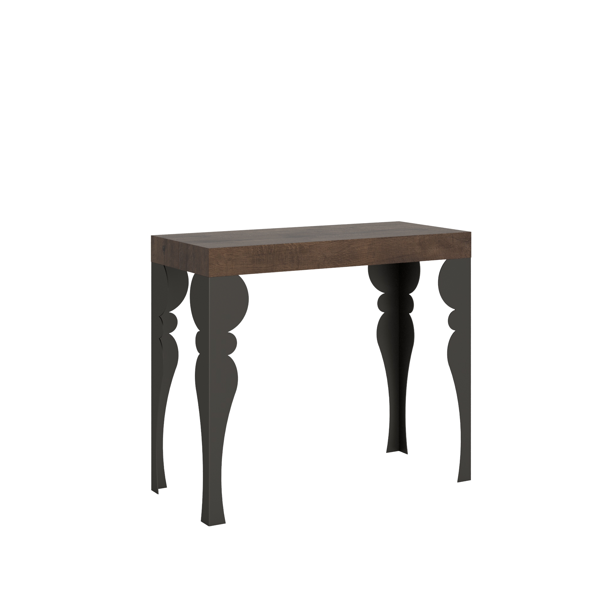 Consola extensible 90x40/300 cm Paxon Premium Estructura Nogal Antracita - Itamoby