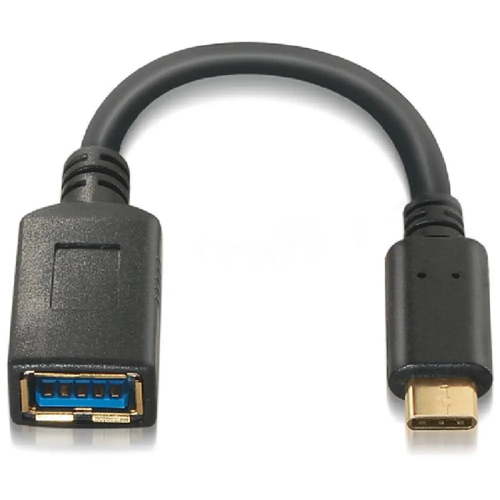 Nanocable Cable USB 3.1 Tipo C a USB Tipo A Macho/Hembra 15cm Negro