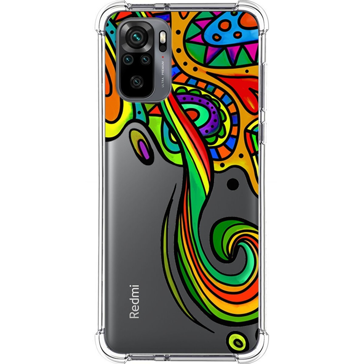 Tumundosmartphone Funda Silicona Antigolpes para Xiaomi Redmi Note 10 / 10S diseño Colores Dibujos