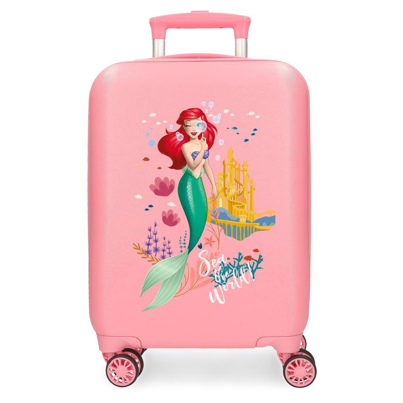 Maleta de cabina La sirenita rosa 33x50x20 cm