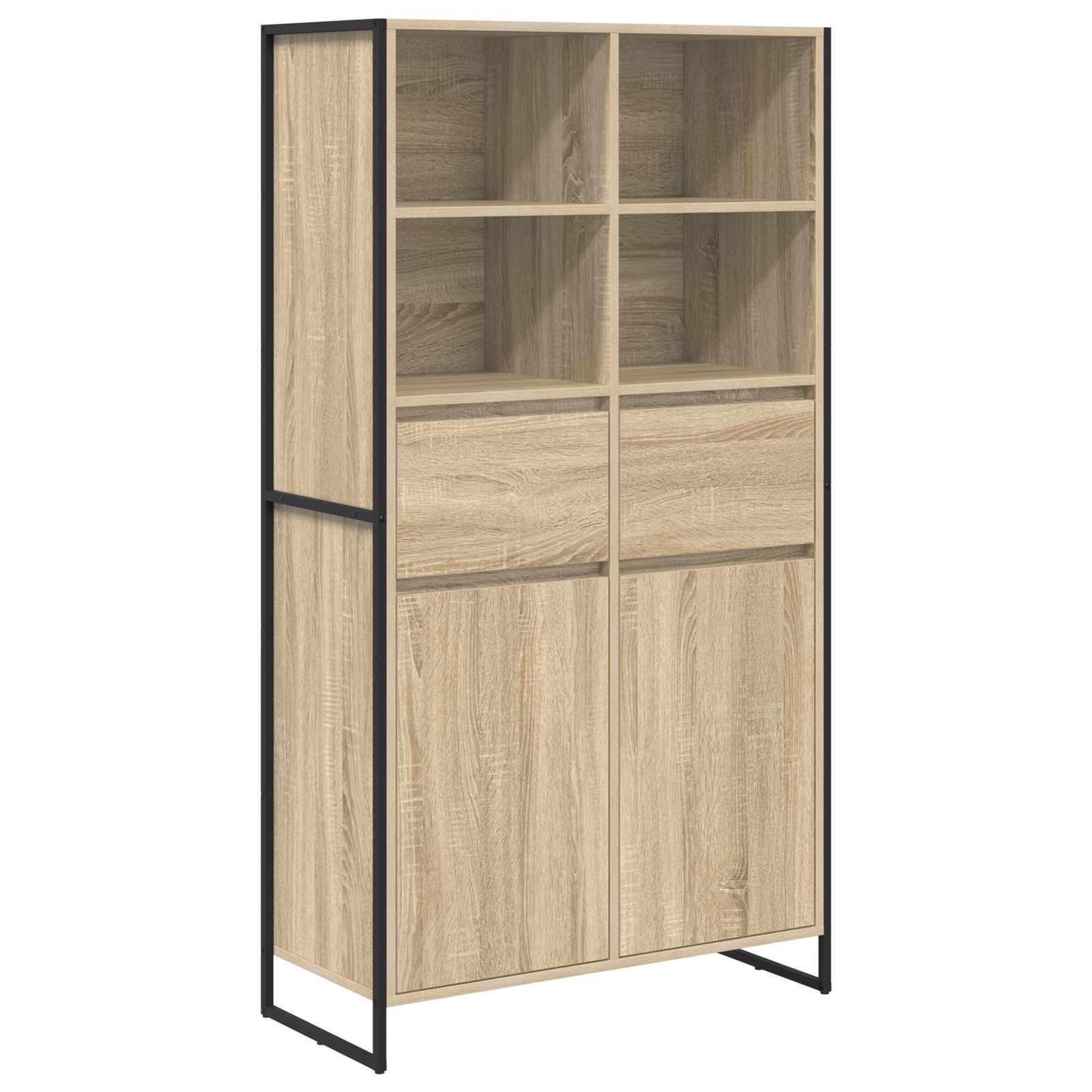 vidaXL Vitrina con cajón 2 pcs 81 x 36 x 150.5 cm