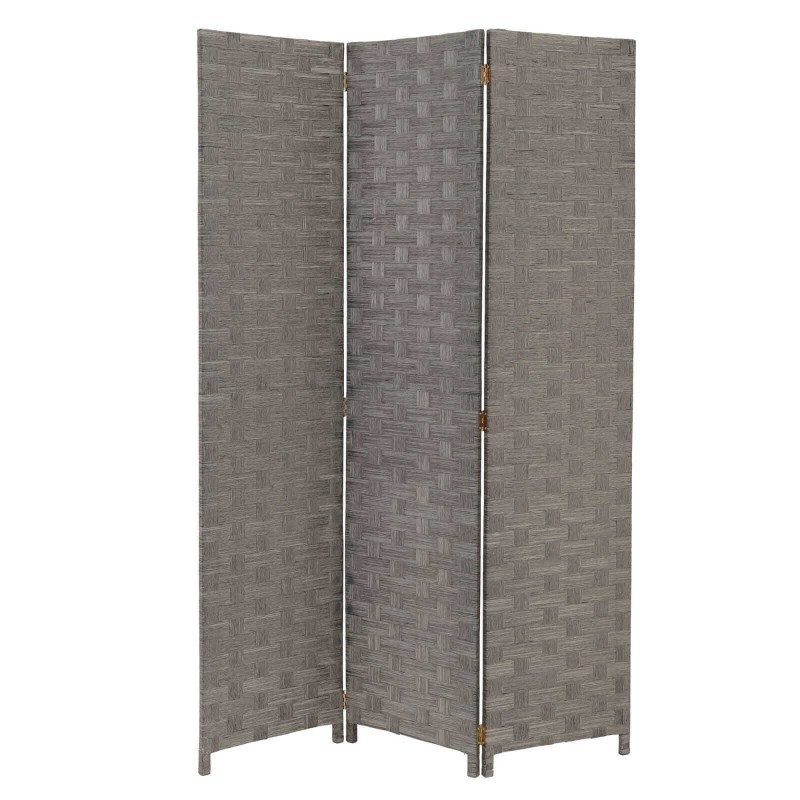Dcasa Biombo plegable de 3 hojas de madera gris oriental de 120x175 cm