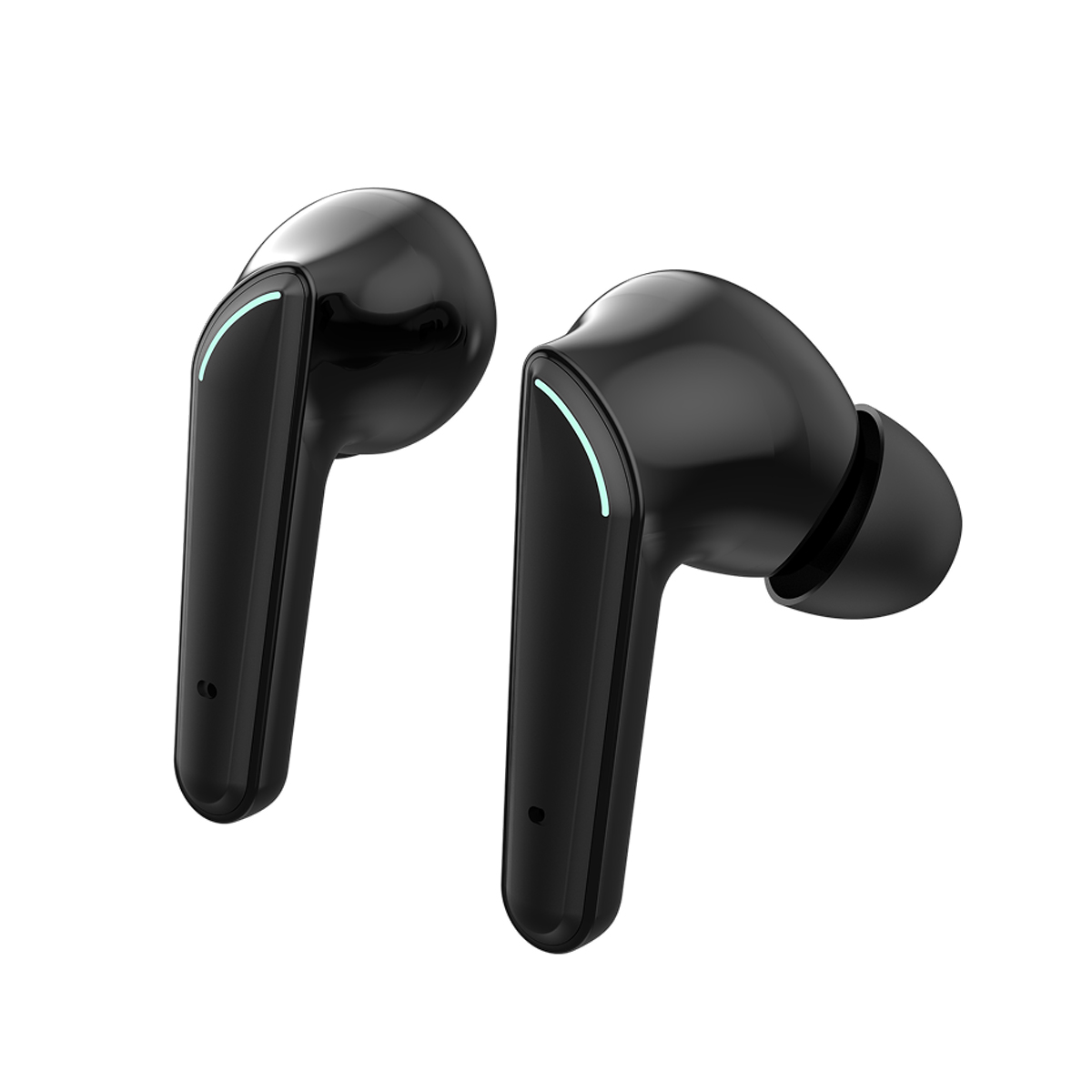 VOSS Auriculares Inalámbricos VS200 Negro, Bluetooth, Control Táctil, Batería en Estuche 300mAh, Hasta 3h Conversación