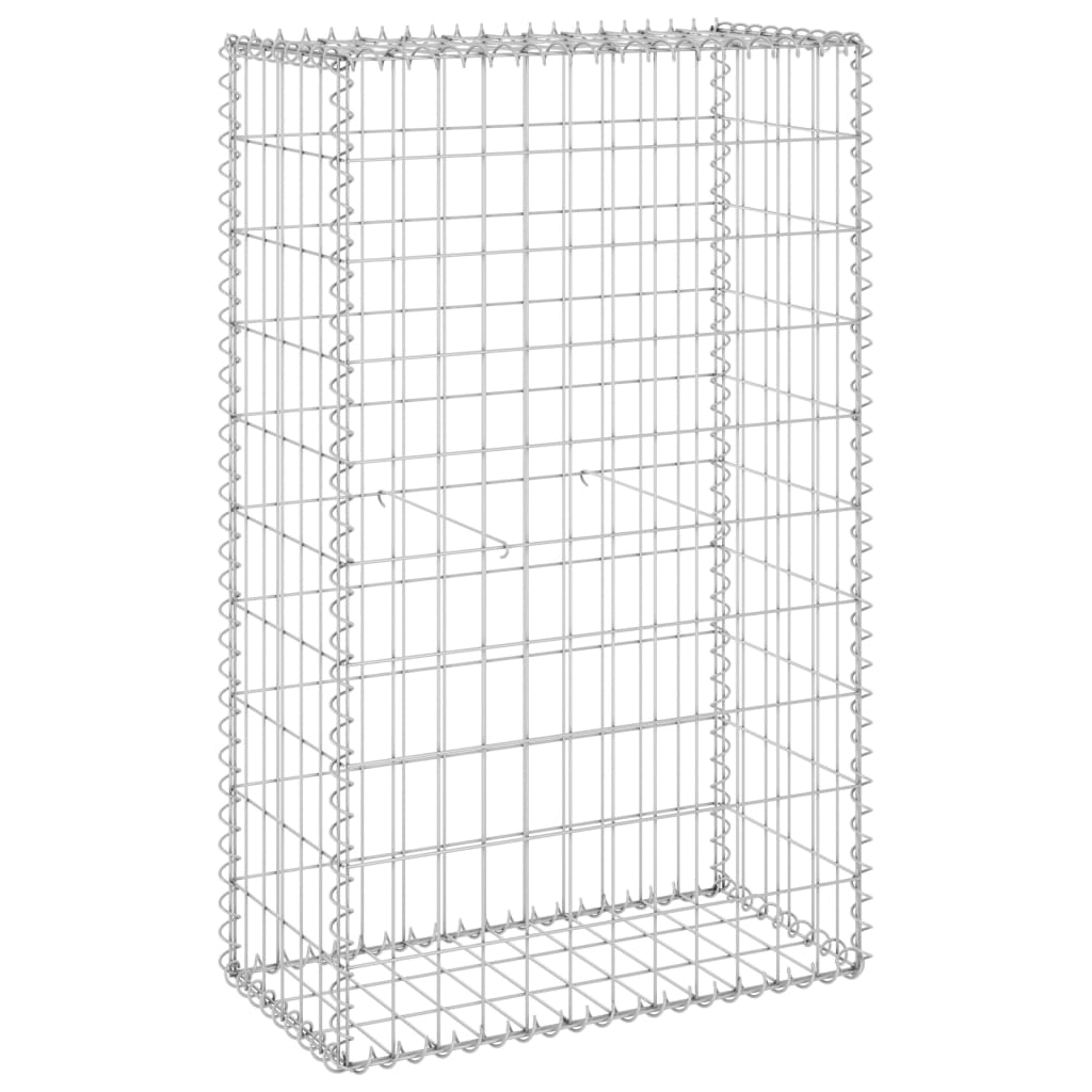 Muro de Gaviones Vidaxl con Cubiertas de Acero Galvanizado