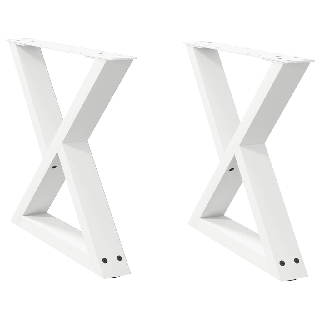 vidaXL Patas para mesa de centro (2 unidades) 50 x (42-43,3) cm, acero