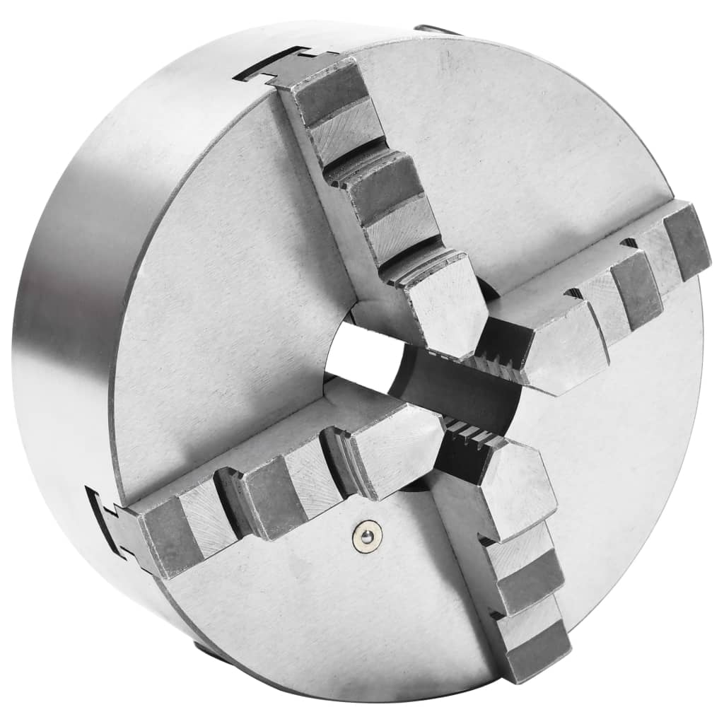 vidaXL Mandril de Torno Autocentrante de 4 Mordazas Acero Bricolaje Dimensiones 80 mm,  100 mm,  125 mm y mas
