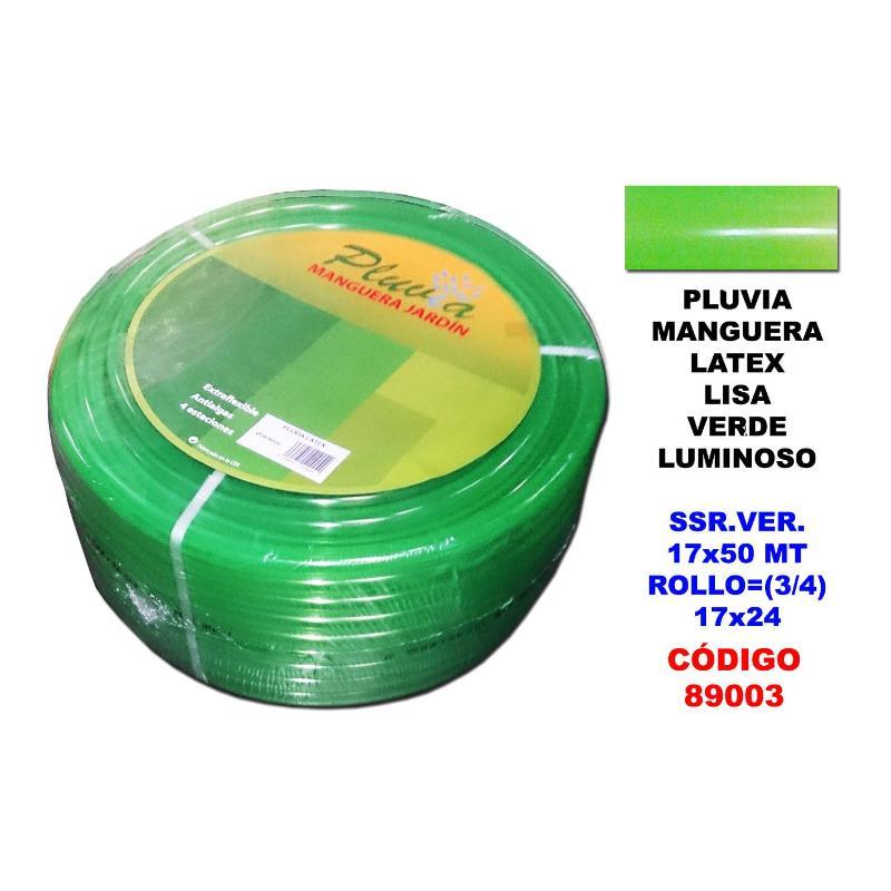 Pluvia manguera verde latex lisa ssr.ver.17x50 rollo (3-4)-17x24
