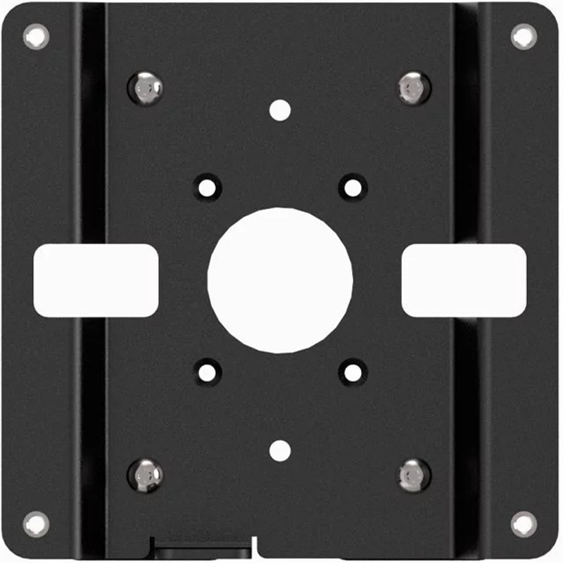 Soporte de montaje VESA de vidrio con ranura de seguridad (con placa adhesiva 3M) - Negro