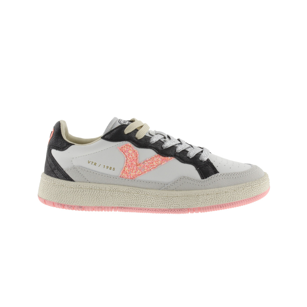 Victoria 1985 SMASH Zapatillas de piel con piezas metalizadas y logotipo de glitter 8806108
