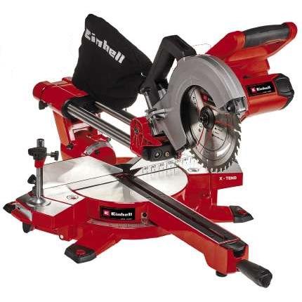 Einhell Ingletadora telescópica TE-SM 36/210 Li-Solo Power X-Change (36 V, iones de litio, Ø210x Ø30 mm hoja, función de tracción de marcha suave, láser de línea de corte, sin batería y cargador)