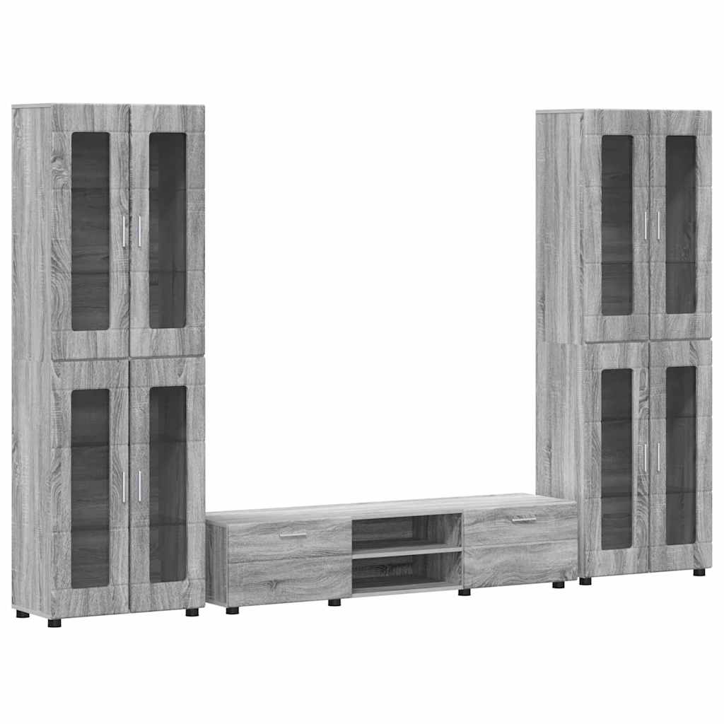 vidaXL Conjunto de mueble de TV con cajón FLORIN Madera de ingeniería