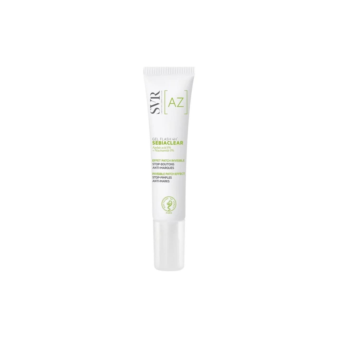 SVR Sebiaclear Gel Flash 15 ml - Gel invisible de efecto parche localizado resultados desde 4 Horas para Piel Mixta a Grasa