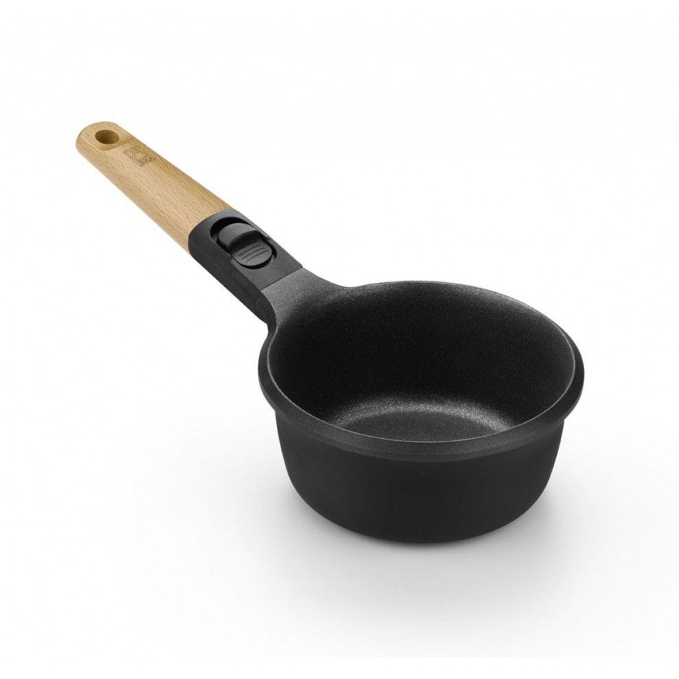 Bra - Cazo Market, 16 cm, Aluminio Fundido, Revestimiento Antiadherente, Apto Inducción y Horno, Madera de Haya