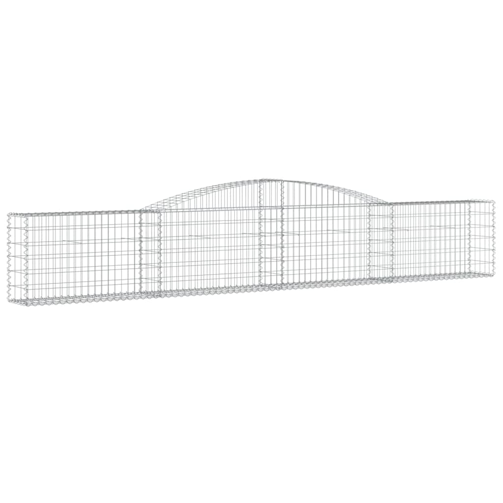 Cestas de Gaviones 9 Uds Vidaxl Forma de Arco 300 X 30 X 60/80 Cm