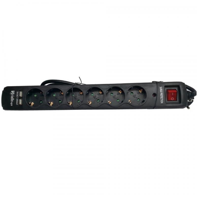 REGLETA PROTEGIDA Riello THUNDER 6002 6 TOMAS+USB