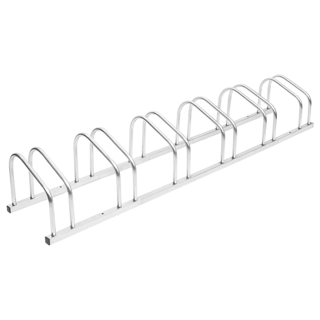 vidaXL Bicicletero para 6 bicicletas acero galvanizado portabicicletas Color Acero,  Negro, y mas