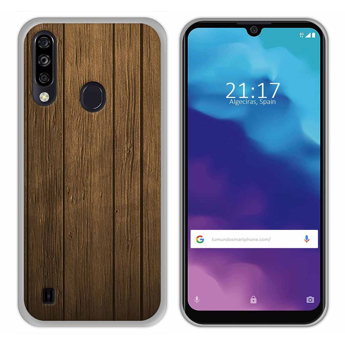 Tumundosmartphone Funda Gel Tpu para ZTE Blade A7 2020 diseño Madera Dibujos