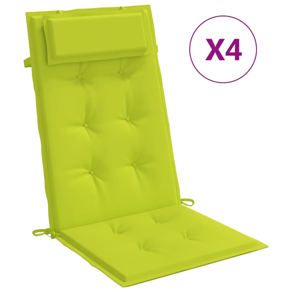 Vidaxl Cojines de Silla Respaldo Alto 4 Uds Tela Color Antracita