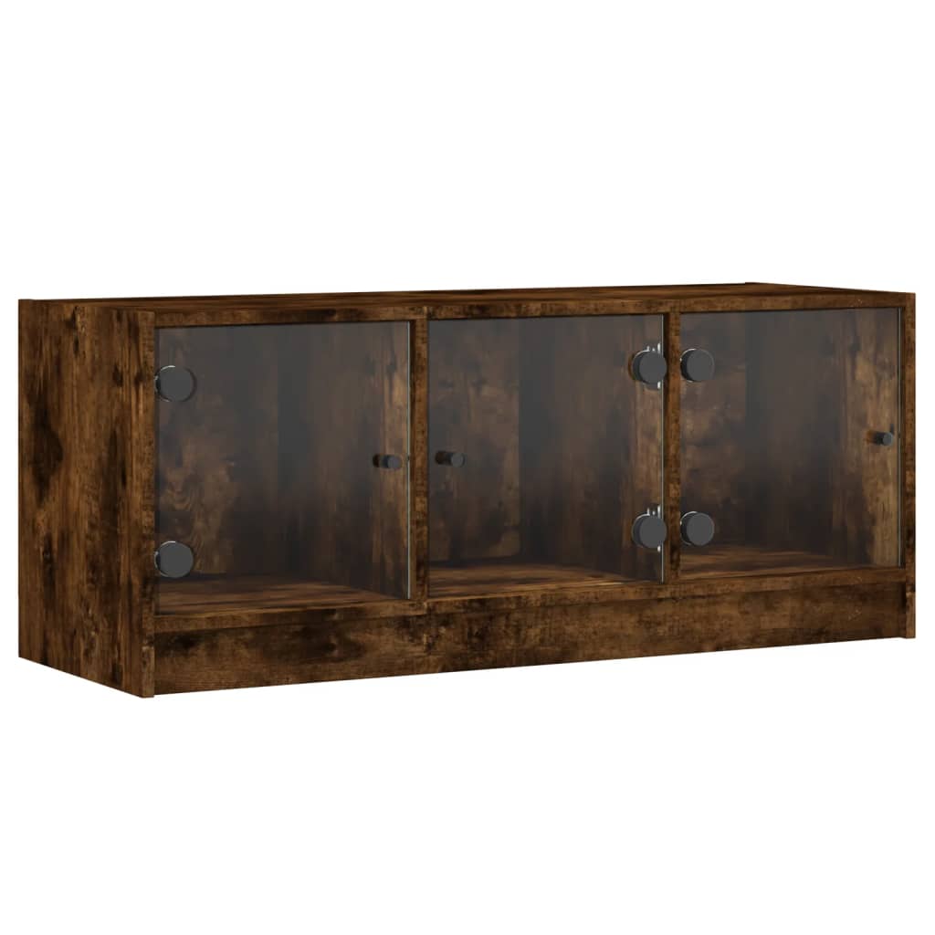 vidaXL Mueble de TV con puertas de vidrio 102x37x42 cm, Mueble de Salon, Mueble TV, Mueble TV salon, Mesa de TV, Mueble tele