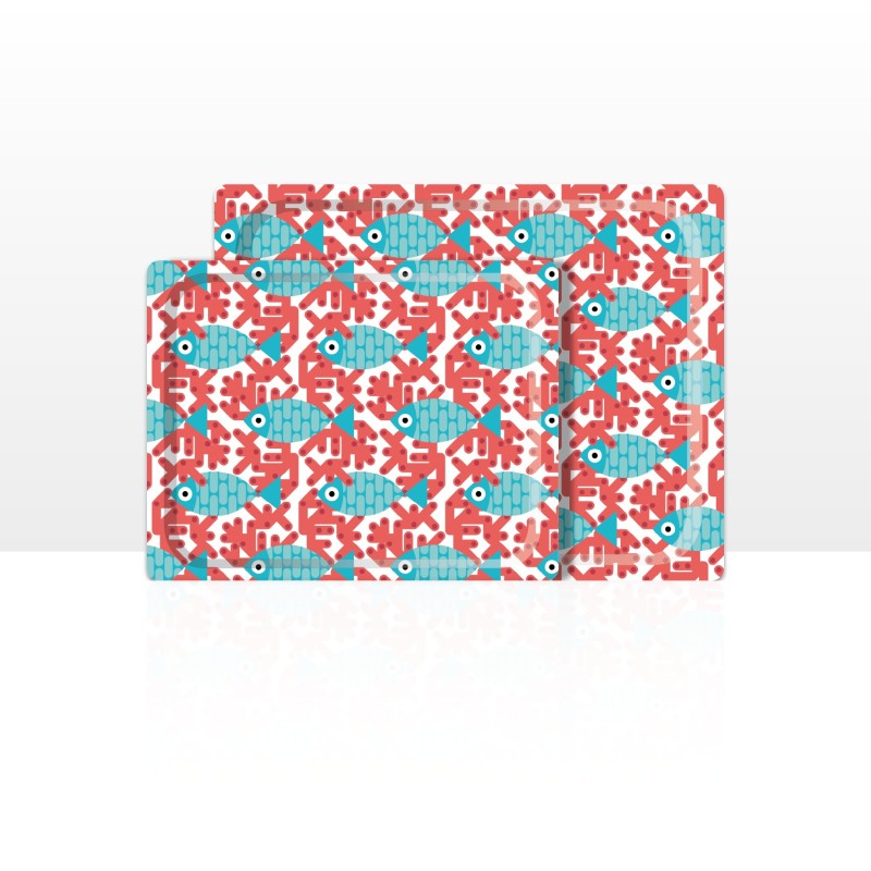 DON HIERRO - Set de 2 bandejas de servir, 42 x 29 cm y 48 x 37 cm, aptas para lavavajillas.-