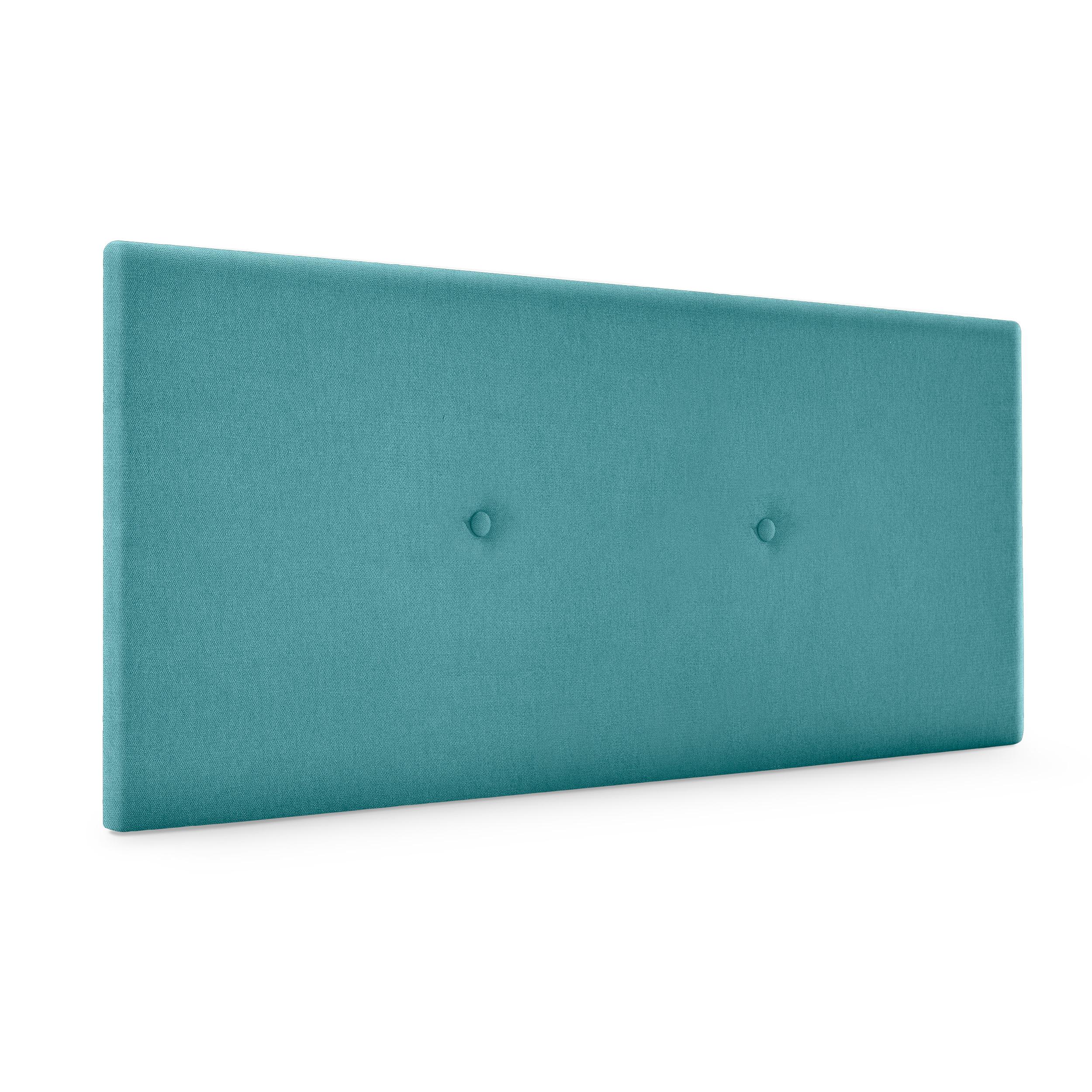 DHOME Cabecero de Polipiel o Tela Acualine Liso con Botones Tapizado Colores Cabezal Lujo Cama Dormitorio Moderno Acolchado (Turquesa Tela)