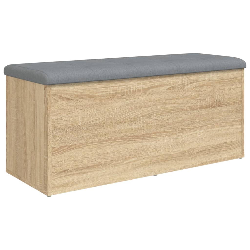 vidaXL Banco almacenaje madera de ingeniería 102x42x45 cm