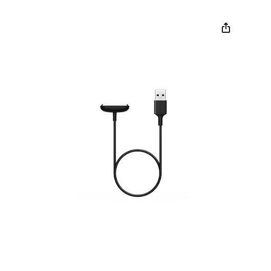 Cable de Carga Magnético Original Fitbit Inspire 3 RCC FB168RCC - Negro, USB a Conexión Magnética para Fitbit Charge 3