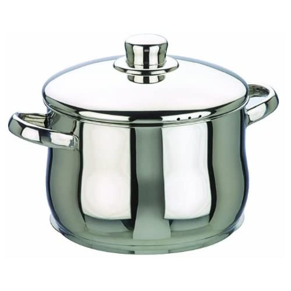 IBILI - Olla con tapa oslo, 28 cms, Acero inoxidable, Apta para induccion