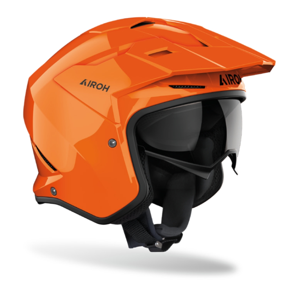 Casco Moto Casco Airoh Kombakt Solid. Casco moto con visela solar. Homologacion 22.06. Interior desmontable y transpirable con sistema de ventilación
