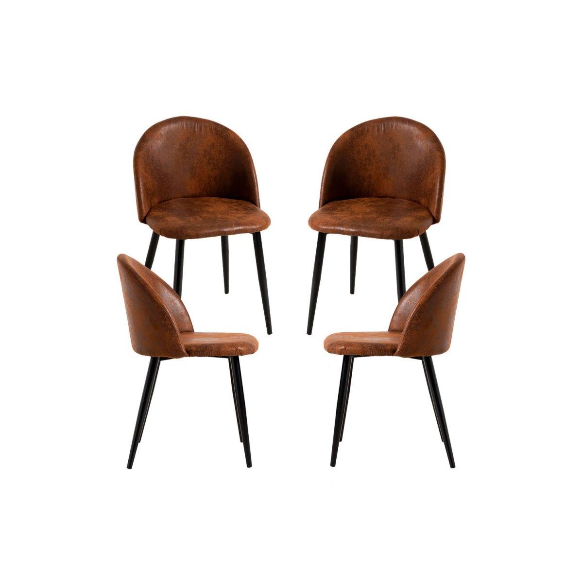 Regalos Miguel - Packs Sillas Comedor - Pack 4 Sillas Black Vint Polipiel