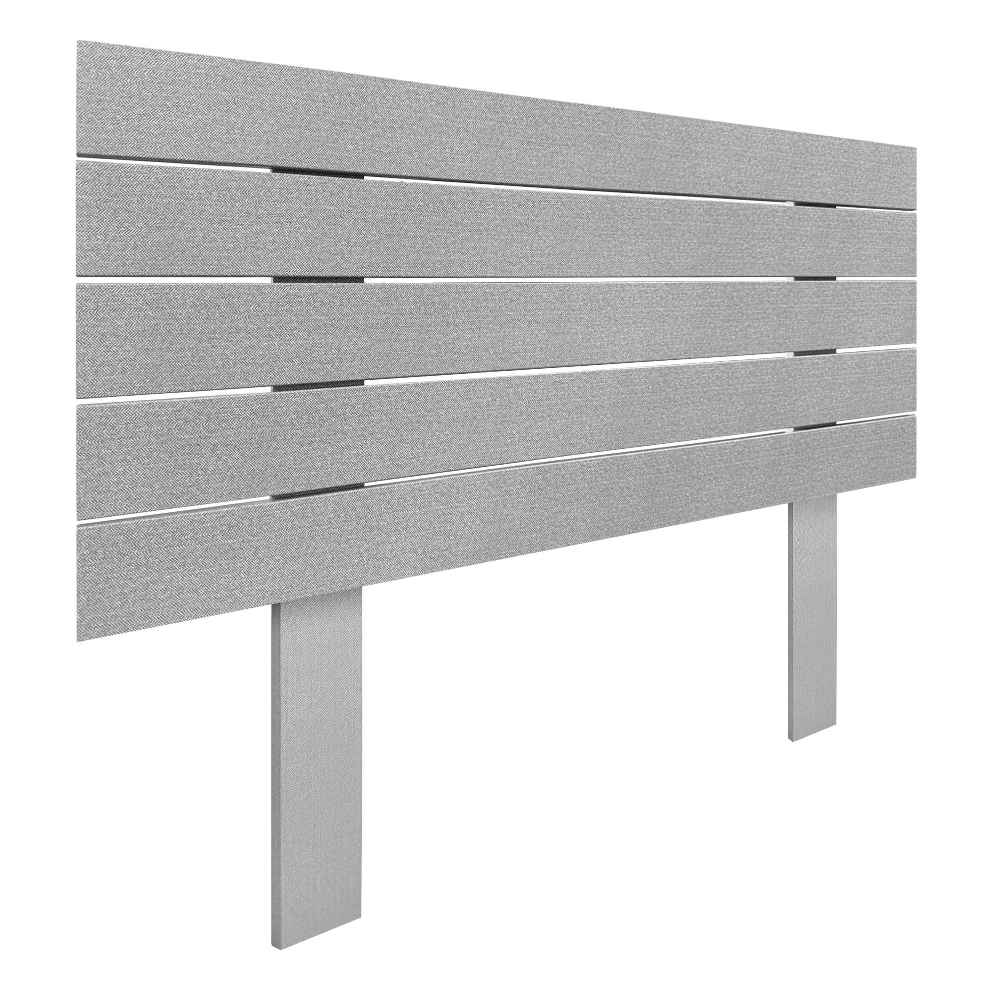 DHOME Cabecero de Madera reciclada DM Estilo Palet Horizontal con Patas Cama Palets Herrajes incluidos