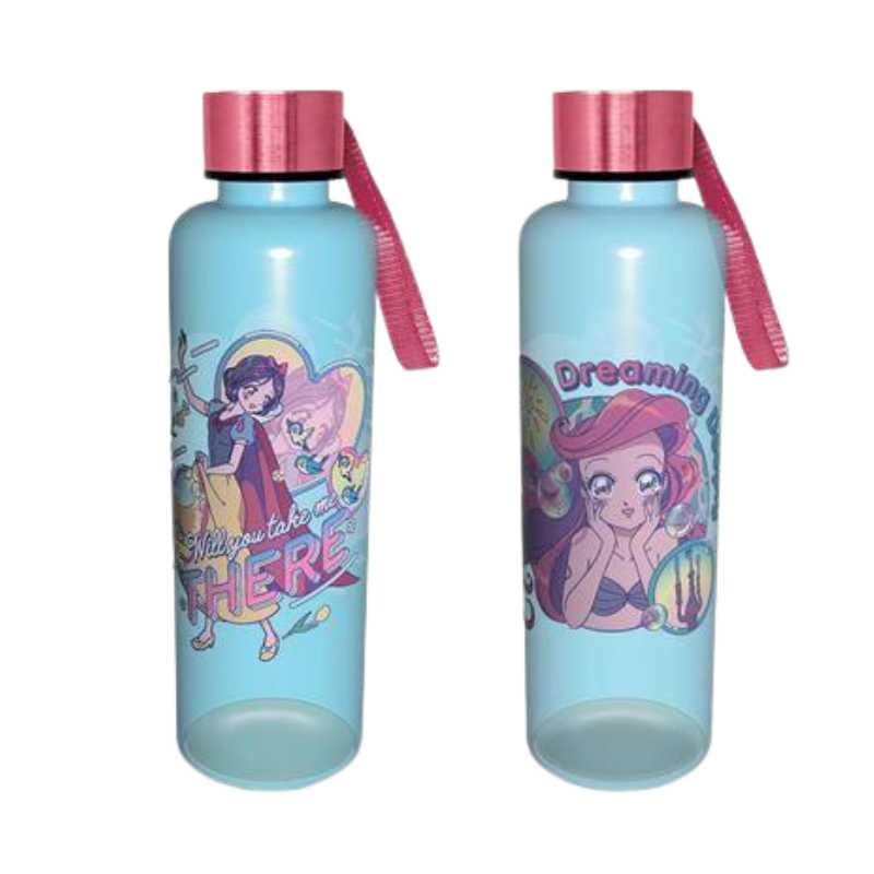 Pyramid International Disney Princess (Manga) - Botella de plástico delgada, bonita y funcional para uso diario, 525 ml, talla única